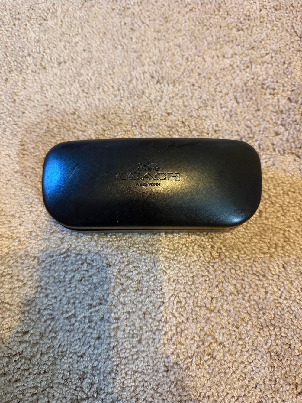 Coach Black Embossed Hard Eyewear Case